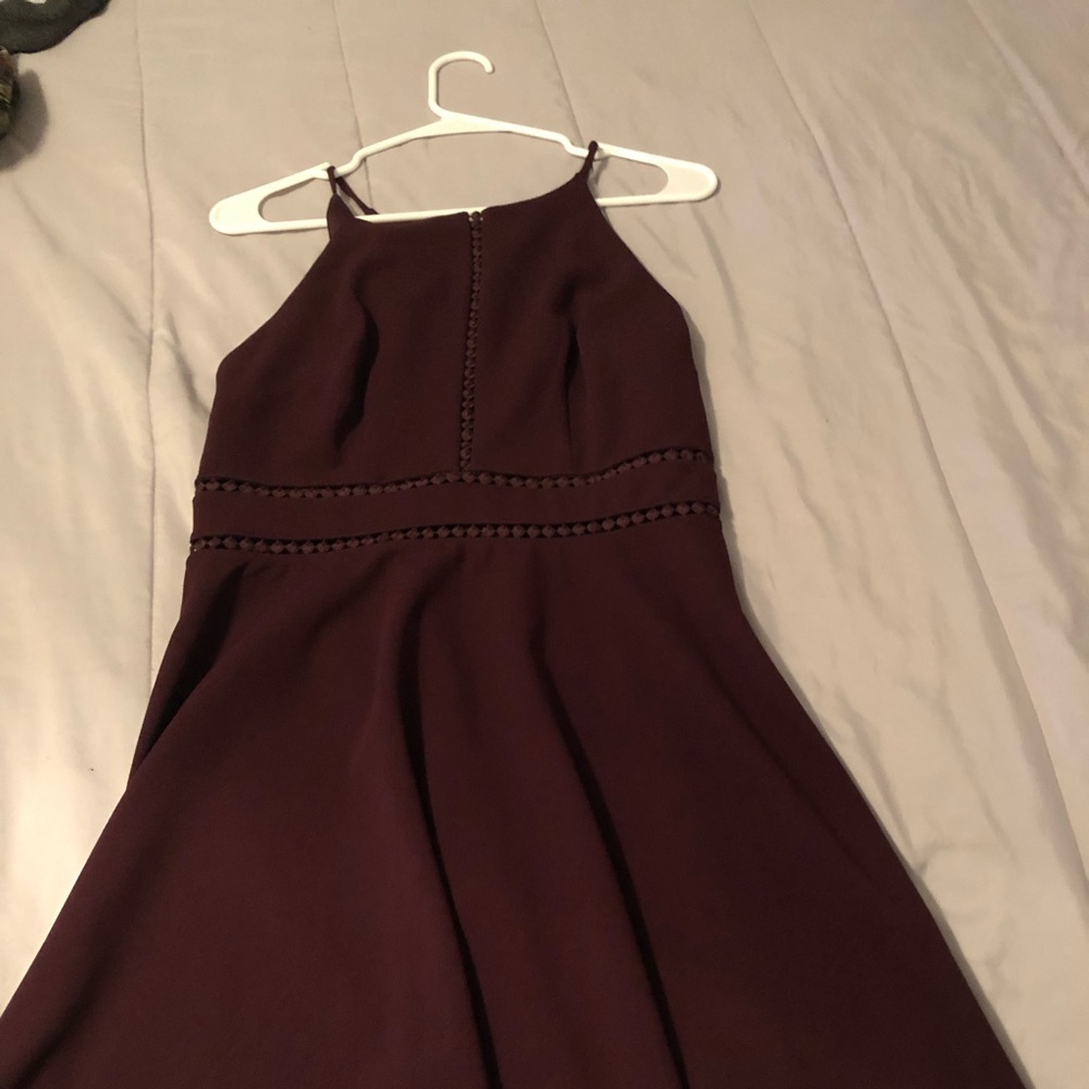 Petite maroon dress